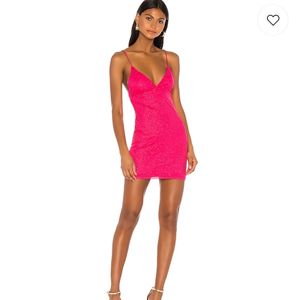 REVOLVE superdown Hot Pink Sparkle Mini Dress